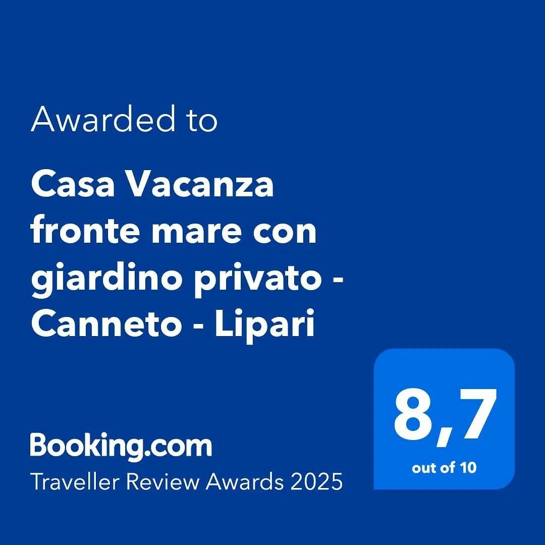 Casa Vacanza Fronte Mare Con Giardino Privato - Canneto - Lipari